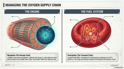 Myoglobin and hemoglobin in oxygen transport