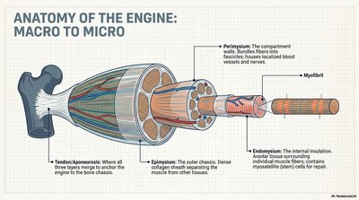 Macro to micro anatomy of skeletal muscle