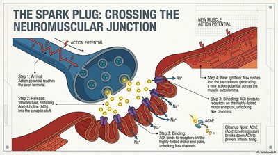 Neuromuscular junction and action potential transmission
