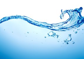 Water splash representing water as a solvent