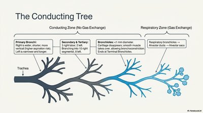 Diagram of the bronchial tree