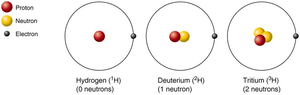 Hydrogen isotopes: Hydrogen, Deuterium, Tritium