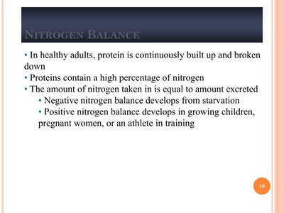 Nitrogen balance slide