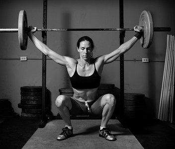 Barbell squat exercise