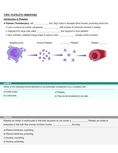 Platelet formation and activation
