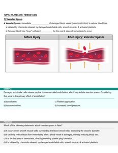 Vascular spasm before and after injury