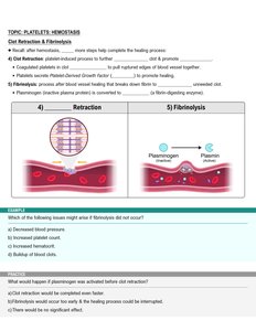 Clot retraction and fibrinolysis