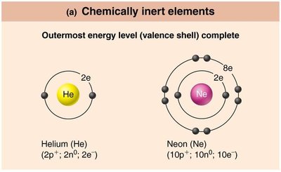 Chemically inert elements: Helium and Neon