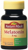 Melatonin supplement bottle