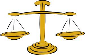 Balance scale representing equilibrium