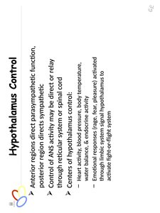 Cortical control of ANS