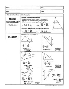 Triangle Proportionality Theorem and examples