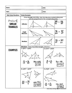Parts of similar triangles and examples