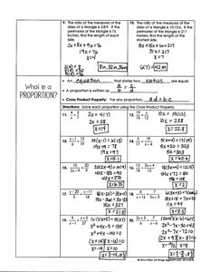 Proportion examples and cross product property