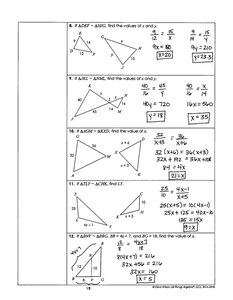 Solving for side lengths in similar triangles