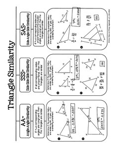 Triangle similarity criteria: AA, SSS, SAS