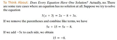 Example of equation with no solution