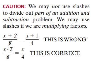 Caution about dividing fractions