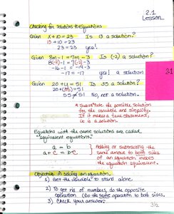 Checking for solutions to equations