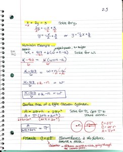 Solving for a specified variable