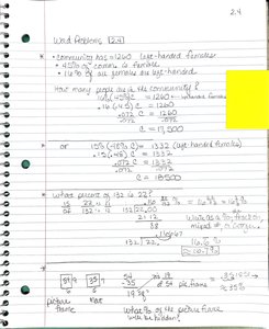Word problems with percents
