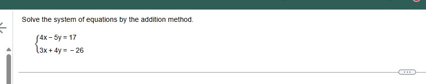 System of equations worksheet
