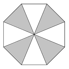 Octagon with shaded sections