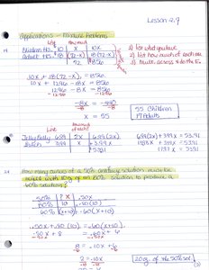 Mixture problems and solutions