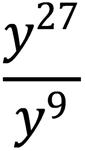 y^27 divided by y^9