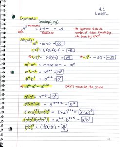 Multiplying exponents and examples