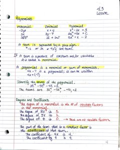 Polynomials and classification