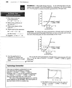 Polynomial application: wind turbine power