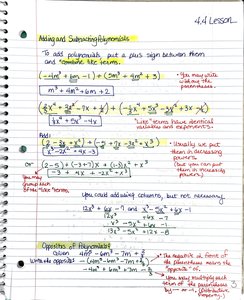 Adding polynomials