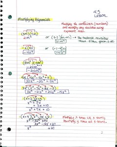 Multiplying polynomials