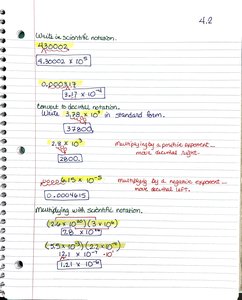 Operations with scientific notation