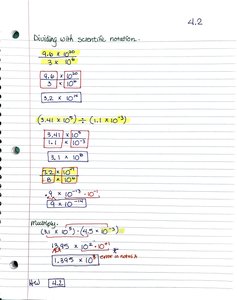 Dividing with scientific notation