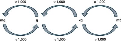 Common Conversion Factors for Metric Weight Units