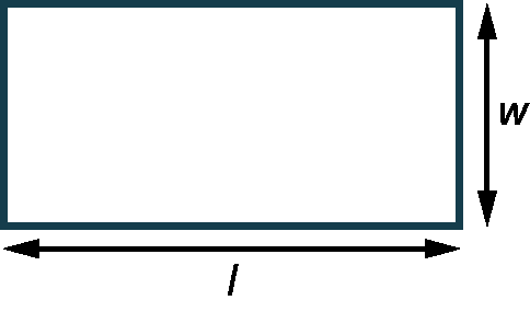 Rectangle with Length and Width Labeled
