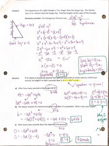 Quadratic equation application in geometry