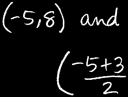 Midpoint calculation for y-values