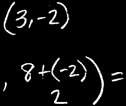 Midpoint calculation for x-values
