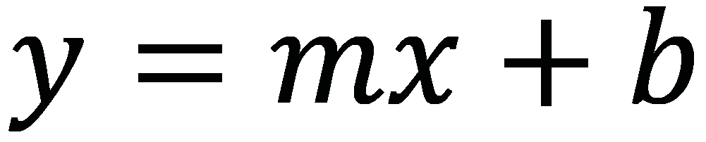 y = mx + b form