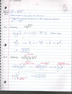 Exponent simplification examples