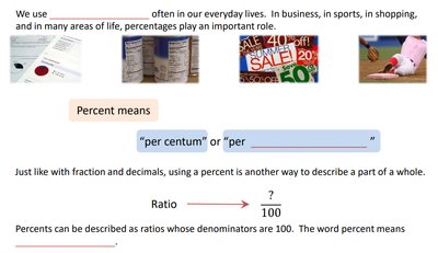Converting decimals to percents