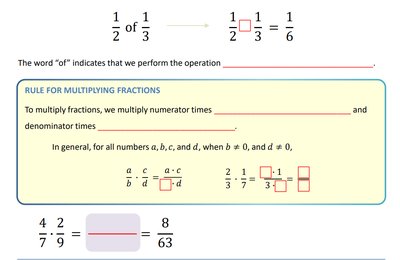 Multiplying fractions example