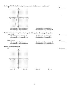Graph for identifying x- and y-intercepts