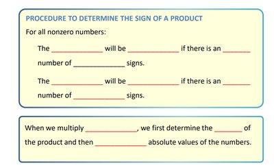 Multiplying and dividing integers
