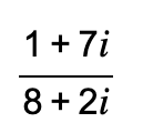 Complex number division