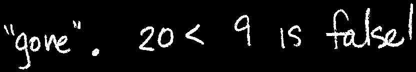No solution example: 20 < 9 is false
