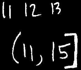 Interval notation (11, 15]